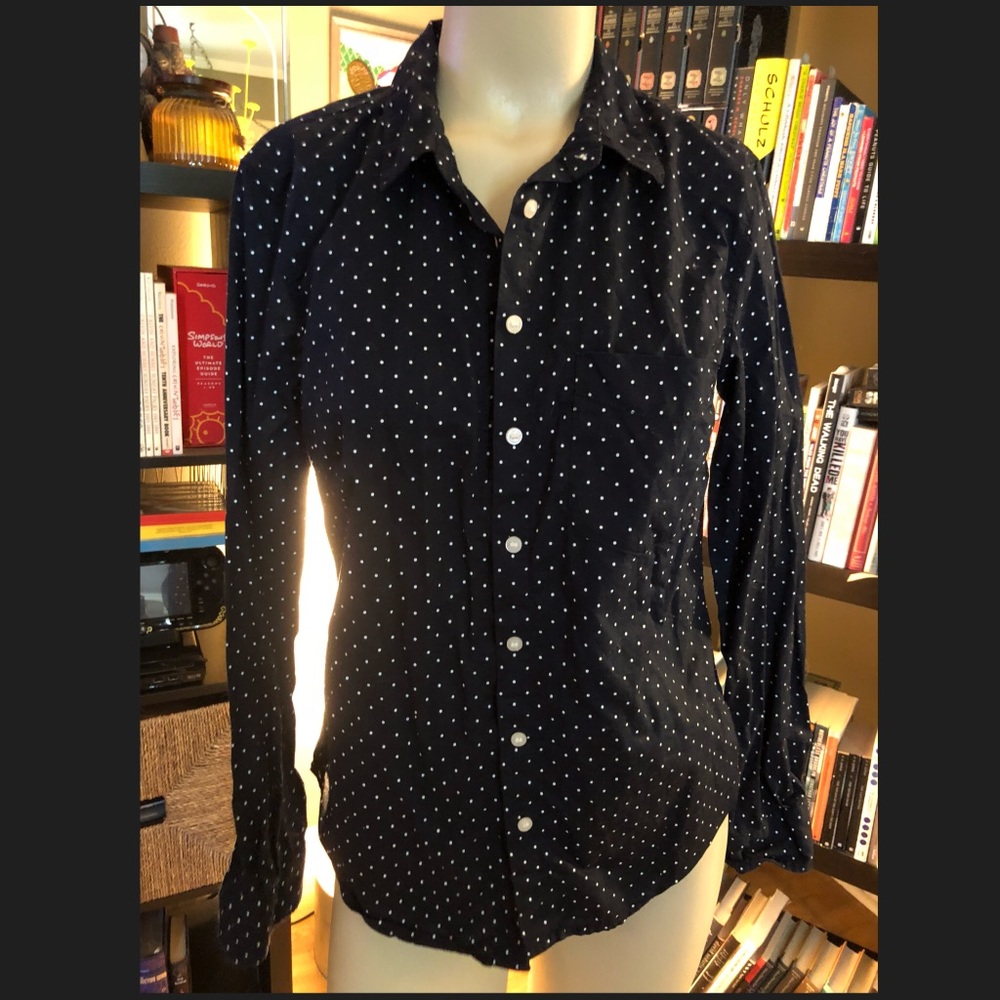 H&M L.O.G.G. Polka Dot Button Up Shirt